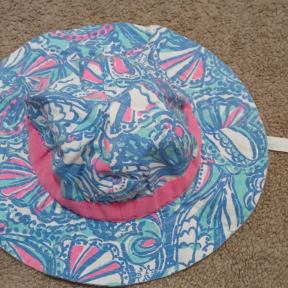 Lilly Pulitzer Blue and Pink Patterned Hat